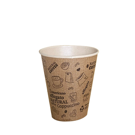 8oz / 86mm Tree Free Bamboo Triple Wall Double Base Aqueous Coated Cup - Hot Paper Cups