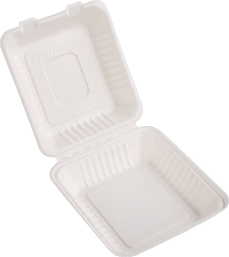 9 Inch Sugarcane Clamshell - Sugarcane