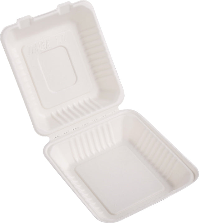 9 Inch Sugarcane Clamshell - Sugarcane