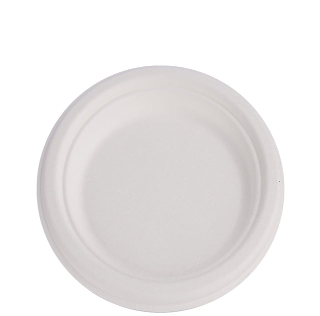 6 Inch Sugarcane Round Plate - Sugarcane