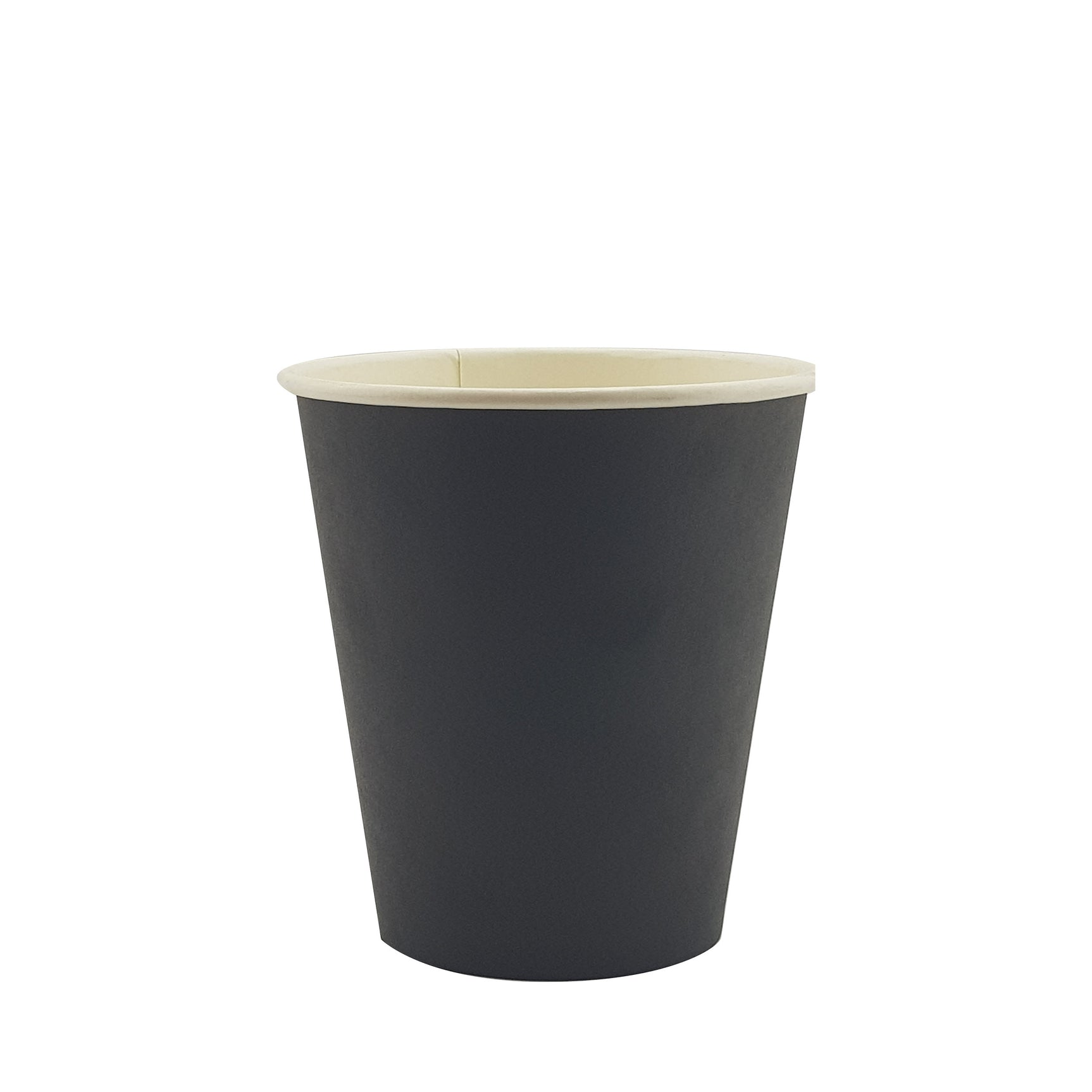 12oz / 90mm Black Single Wall Aqueous Coated Cup