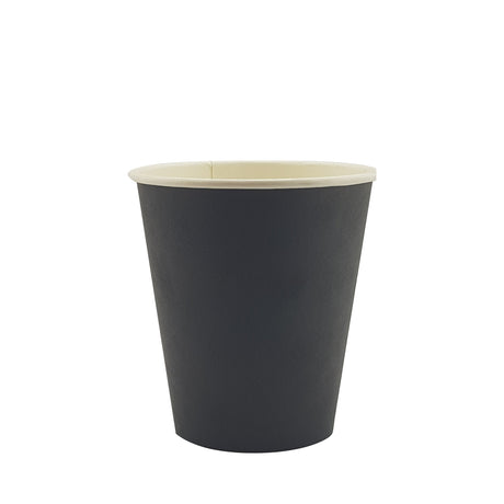 12oz / 90mm Black Single Wall Aqueous Coated Cup - Hot Paper Cups