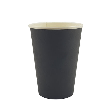 16oz / 86mm Black Single Wall Aqueous Coated Cup - Hot Paper Cups