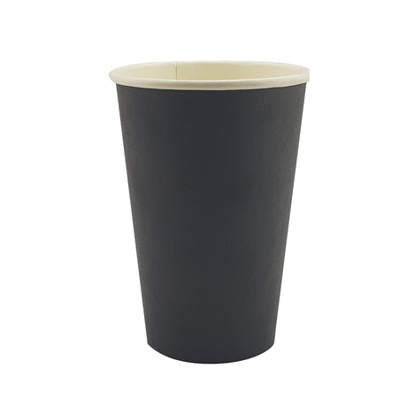 16oz / 90mm Black Single Wall Aqueous Coated Cup - Hot Paper Cups