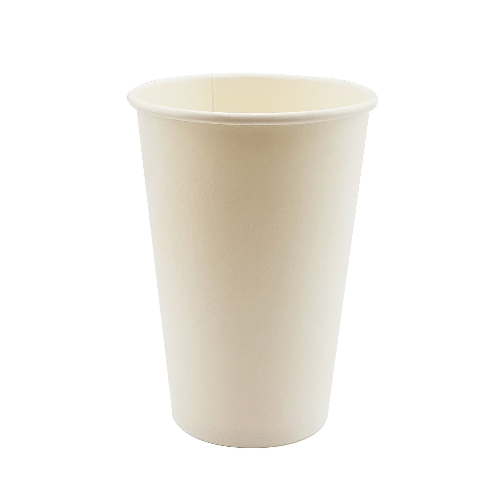 16oz / 90mm White Single Wall Aqueous Coated Cup - Hot Paper Cups