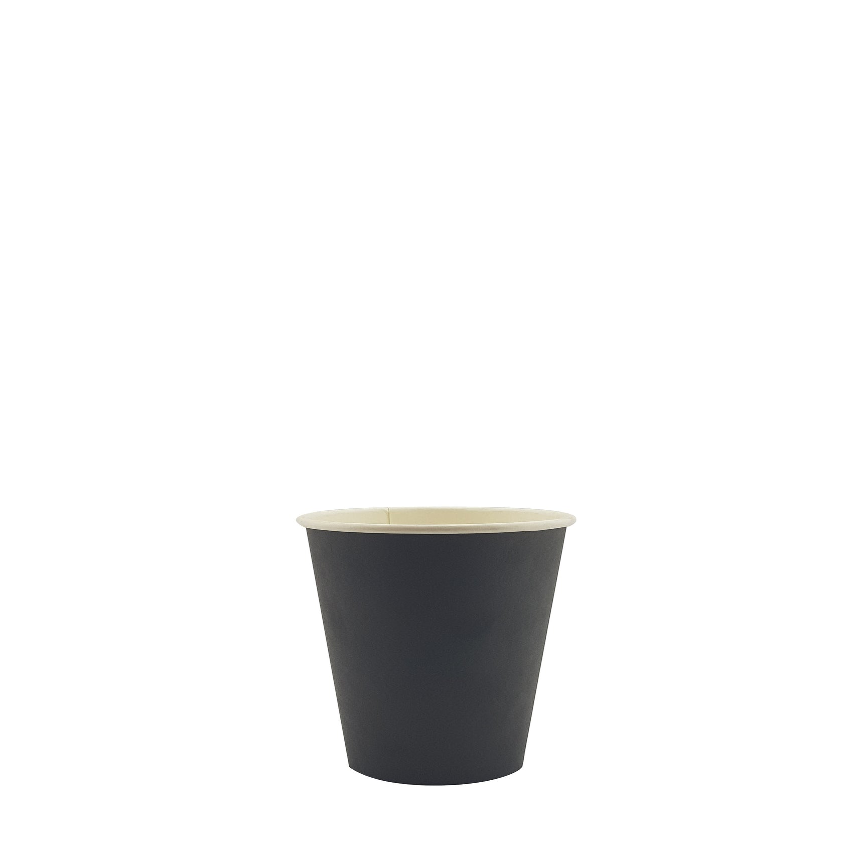 4oz / 62mm Black Single Wall Aqueous Coated Cup