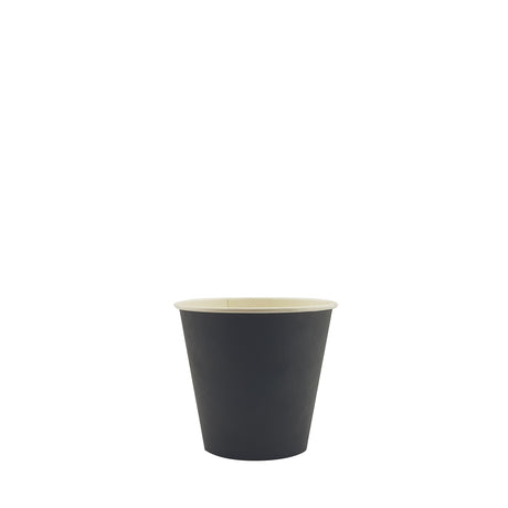 4oz / 62mm Black Single Wall Aqueous Coated Cup - Hot Paper Cups