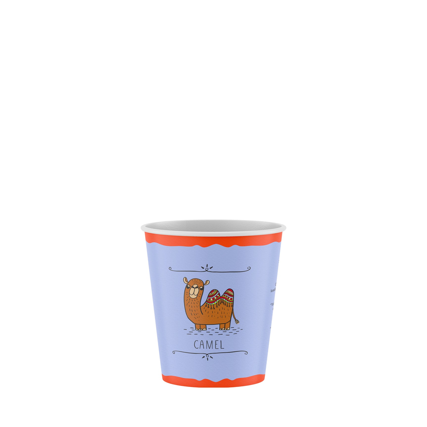 4oz / 62mm Designer Collection Camel Single Wall Aqueous Coated Cup