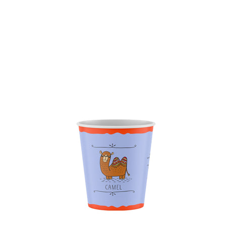 4oz / 62mm Designer Collection Camel Single Wall Aqueous Coated Cup - Hot Paper Cups