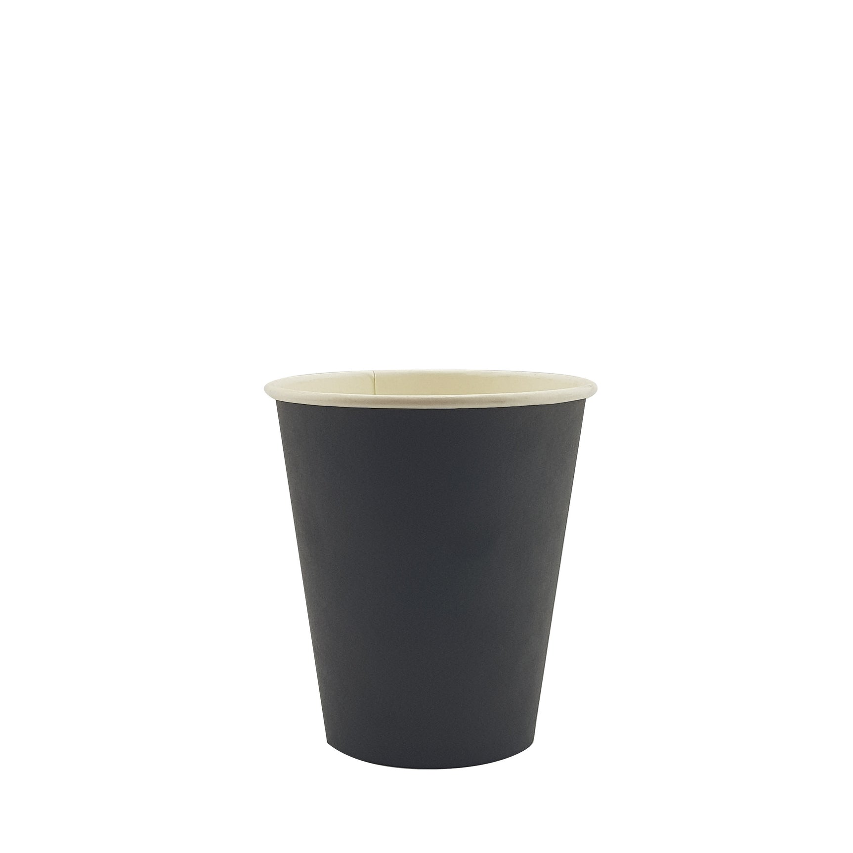 8oz / 80mm Black Single Wall Aqueous Coated Cup