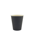 8oz / 80mm Black Single Wall Aqueous Coated Cup - Hot Paper Cups