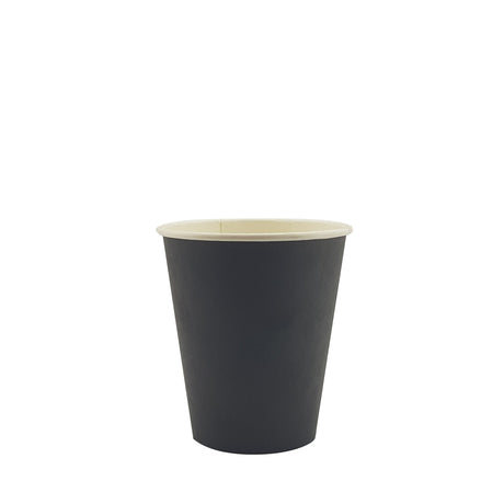 8oz / 80mm Black Single Wall Aqueous Coated Cup - Hot Paper Cups