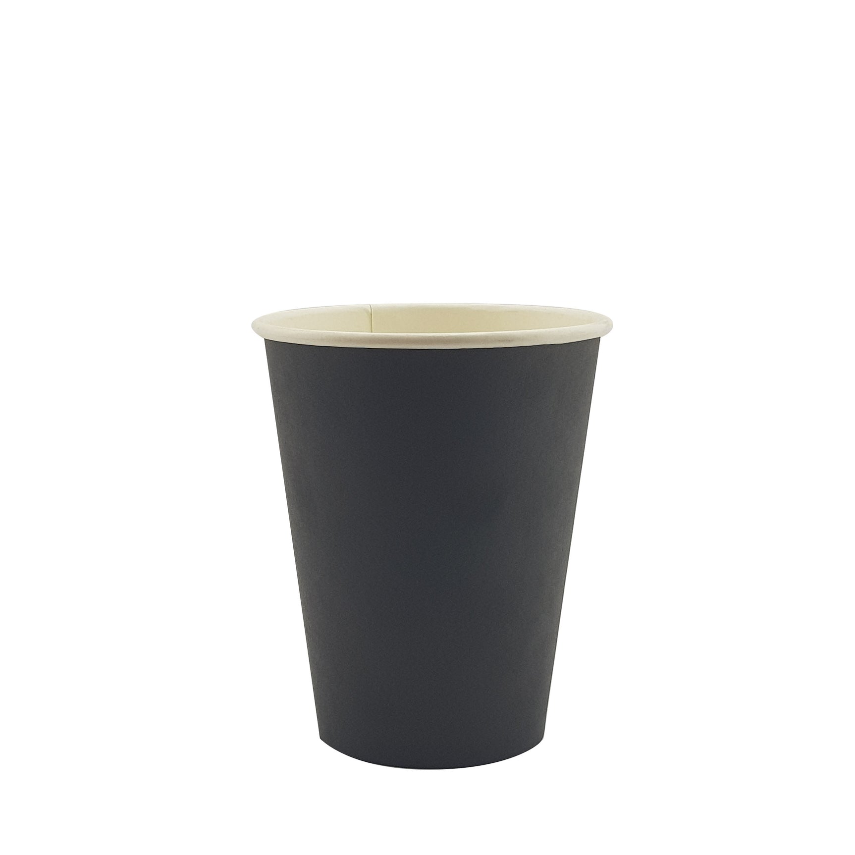 8oz / 86mm Black Single Wall Aqueous Coated Cup