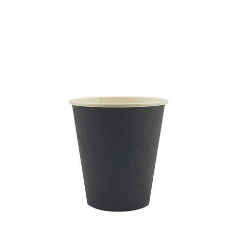 8oz / 90mm Black Single Wall Aqueous Coated Cup - Hot Paper Cups