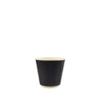 4oz / 62mm Fine Ripple Black Triple Wall Aqueous Coated Cup - Hot Paper Cups
