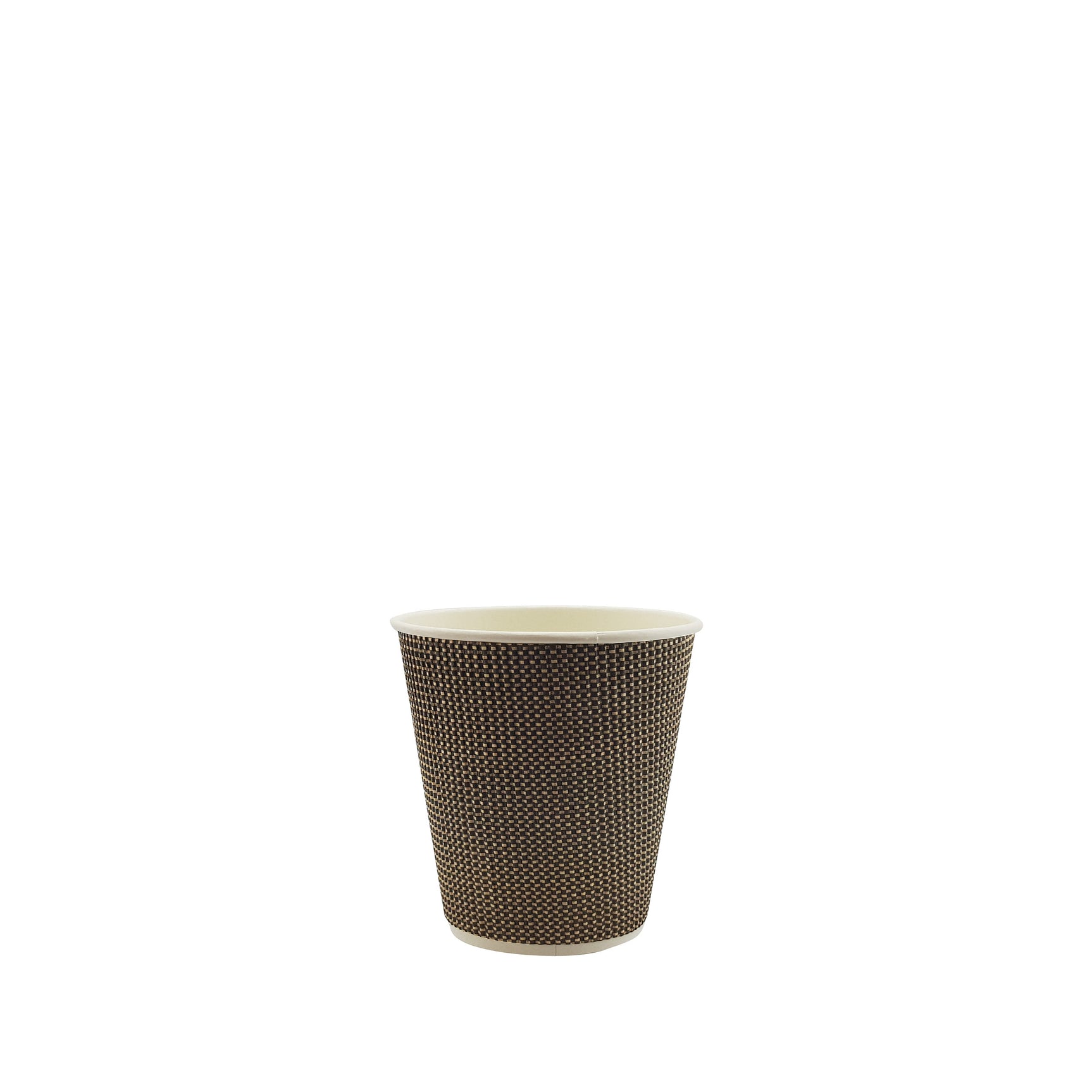 4oz / 62mm Fine Ripple Brown Triple Wall Aqueous Coated Cup